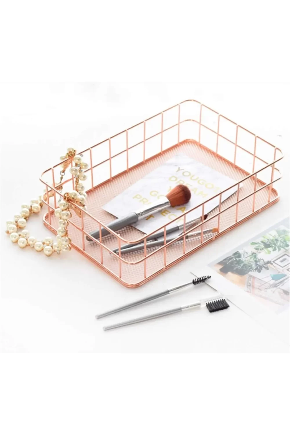 Rose Gold Tel Sepet – Büyük